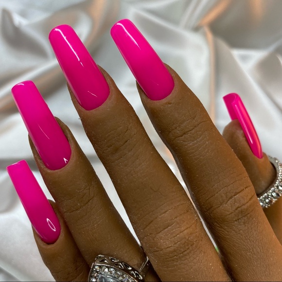 10 piece Press On Nails Long Sculpted Square Xs - Picture 7 of 11